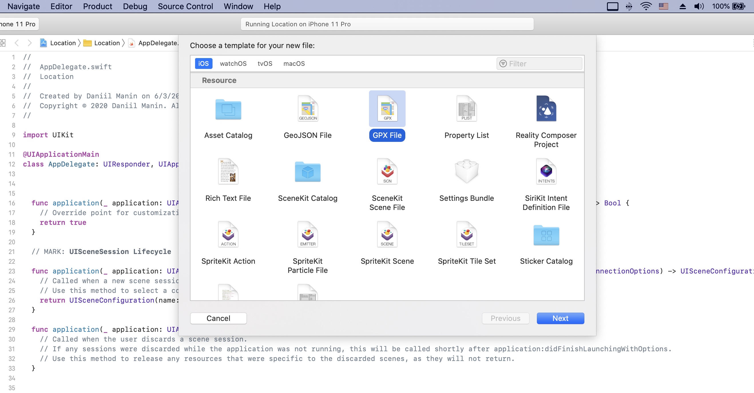 gpx editor for xcode